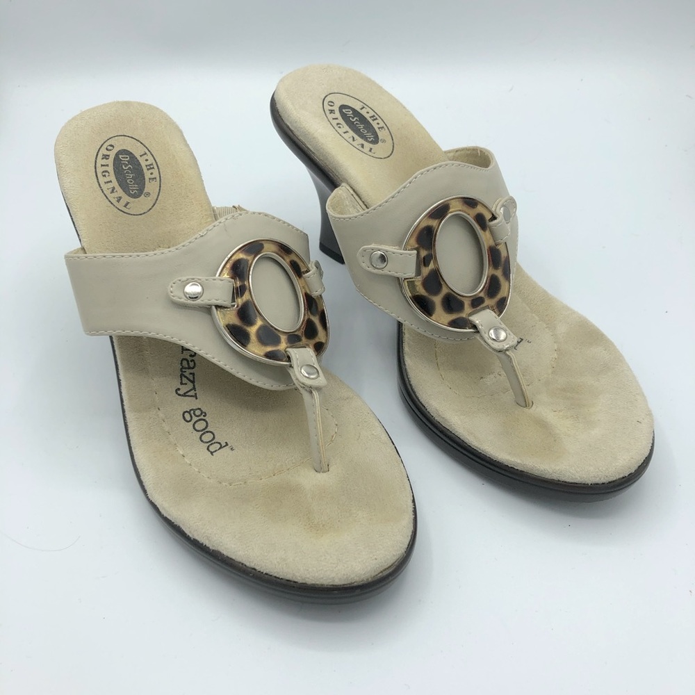 Dr Scholls Sz7M beige Wedges